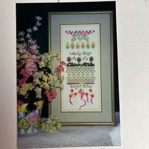 M is for March Cross Stitch Kit Elegant Designs Needlepoint Spring‎